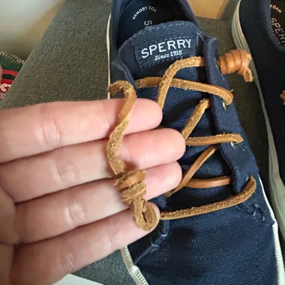 Sperry Crest Vibe  Navy Canvas Boat Shoes - Picture 4 of 6